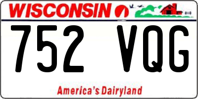 WI license plate 752VQG