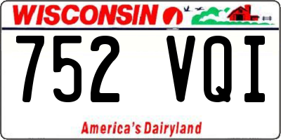 WI license plate 752VQI