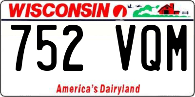 WI license plate 752VQM