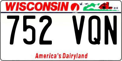 WI license plate 752VQN