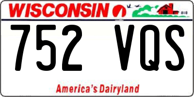 WI license plate 752VQS