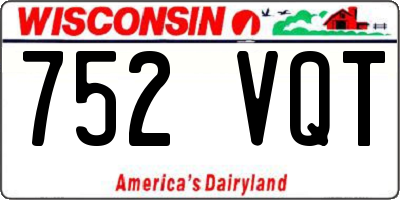 WI license plate 752VQT