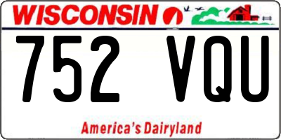 WI license plate 752VQU