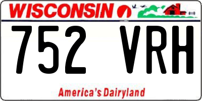 WI license plate 752VRH