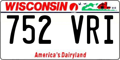 WI license plate 752VRI