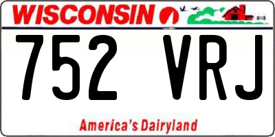 WI license plate 752VRJ