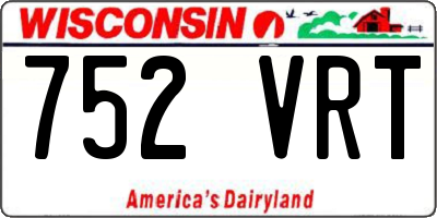 WI license plate 752VRT