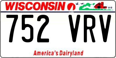 WI license plate 752VRV