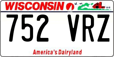 WI license plate 752VRZ