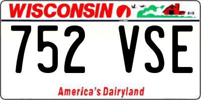 WI license plate 752VSE