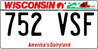 WI license plate 752VSF