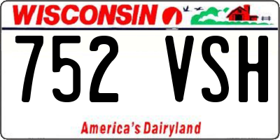 WI license plate 752VSH