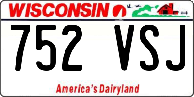 WI license plate 752VSJ