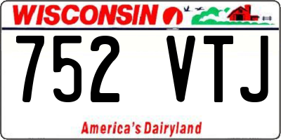 WI license plate 752VTJ
