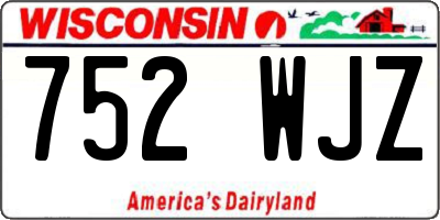 WI license plate 752WJZ