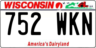 WI license plate 752WKN