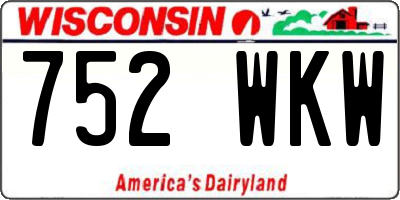 WI license plate 752WKW