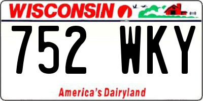 WI license plate 752WKY