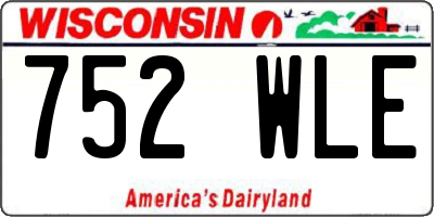 WI license plate 752WLE