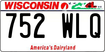 WI license plate 752WLQ