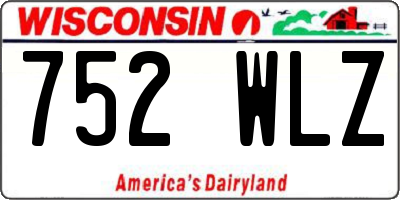 WI license plate 752WLZ