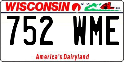 WI license plate 752WME