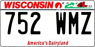 WI license plate 752WMZ