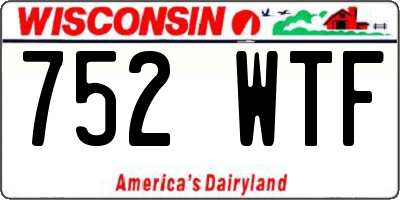 WI license plate 752WTF
