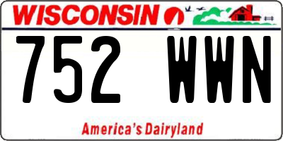 WI license plate 752WWN
