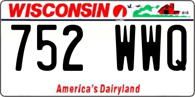 WI license plate 752WWQ