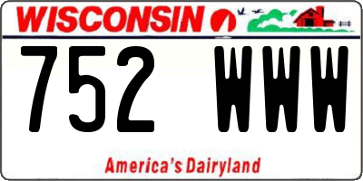 WI license plate 752WWW
