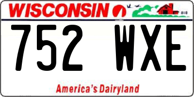 WI license plate 752WXE