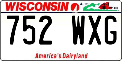 WI license plate 752WXG
