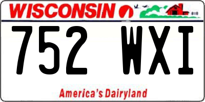 WI license plate 752WXI