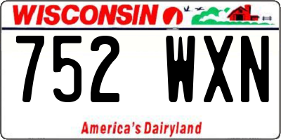 WI license plate 752WXN