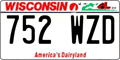 WI license plate 752WZD