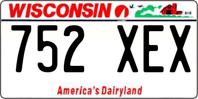 WI license plate 752XEX