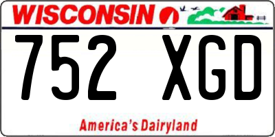 WI license plate 752XGD