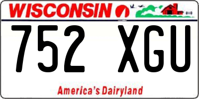 WI license plate 752XGU