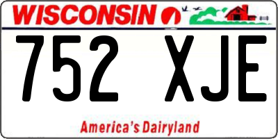 WI license plate 752XJE