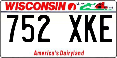 WI license plate 752XKE