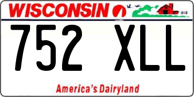 WI license plate 752XLL