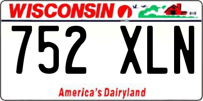 WI license plate 752XLN