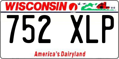 WI license plate 752XLP