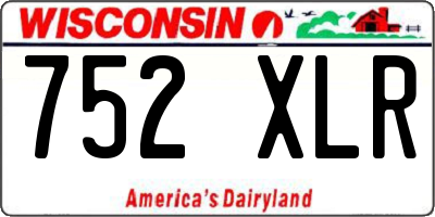 WI license plate 752XLR