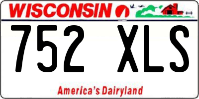 WI license plate 752XLS