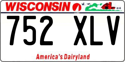 WI license plate 752XLV
