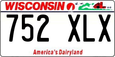 WI license plate 752XLX