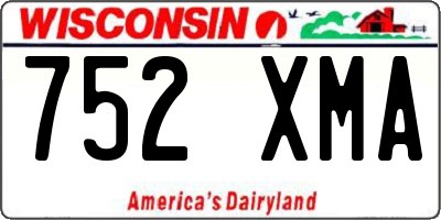 WI license plate 752XMA