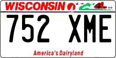 WI license plate 752XME